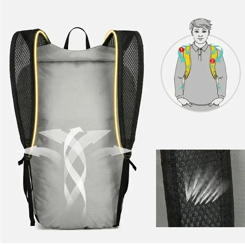 FlexiPack 20L Rucksack | Faltbar & Wasserdicht | Ultraleicht & Praktisch