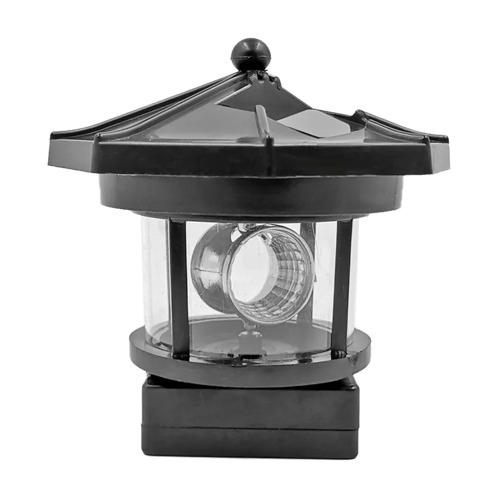 LumaSphere SolarLight | Leuchtturm-Design | Automatisches Drehen & Solarbetrieb | Wetterfest