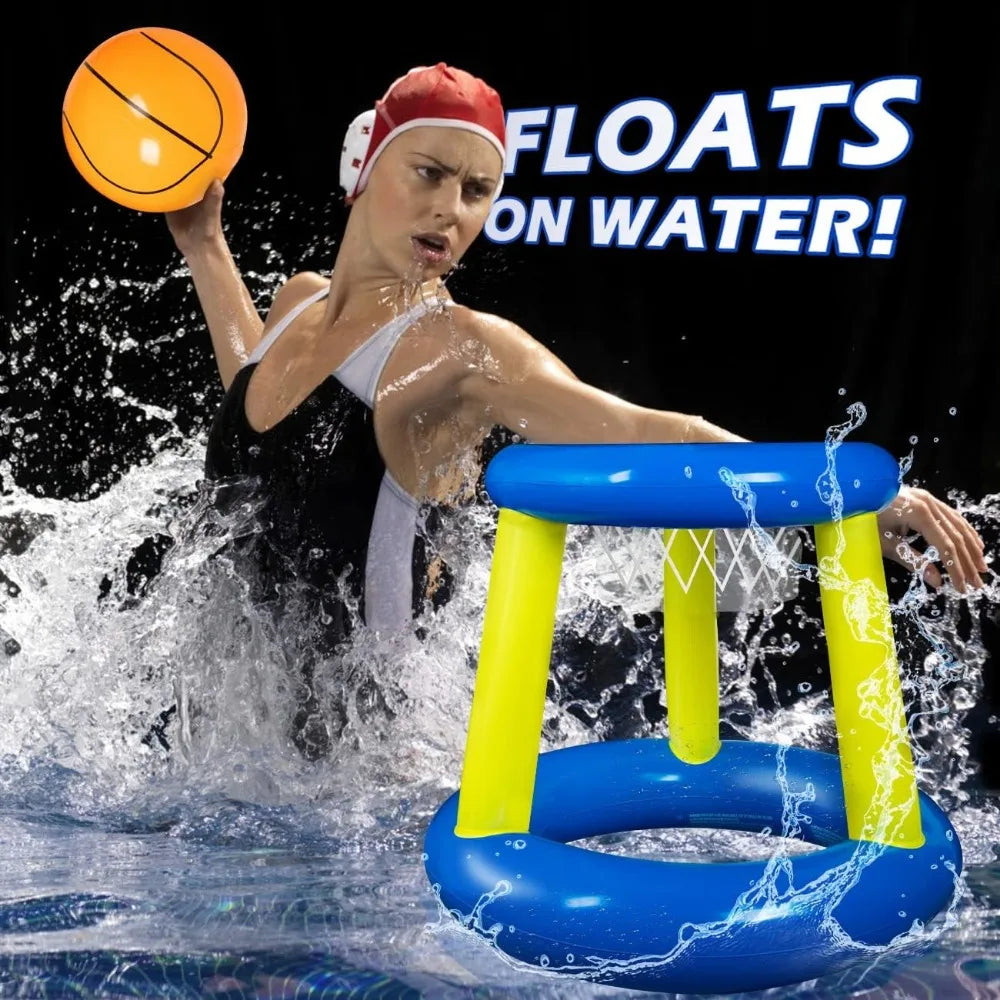 SplashHoop Pro | Aufblasbares Basketball-Set | Robuste Konstruktion | Für Pool & Garten