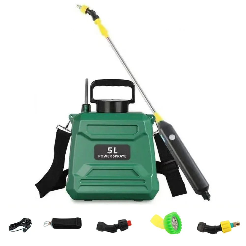 AquaForce | Akku-Drucksprayer 5L | USB Aufladung | Verstellbare Düse für Garten & Reinigung