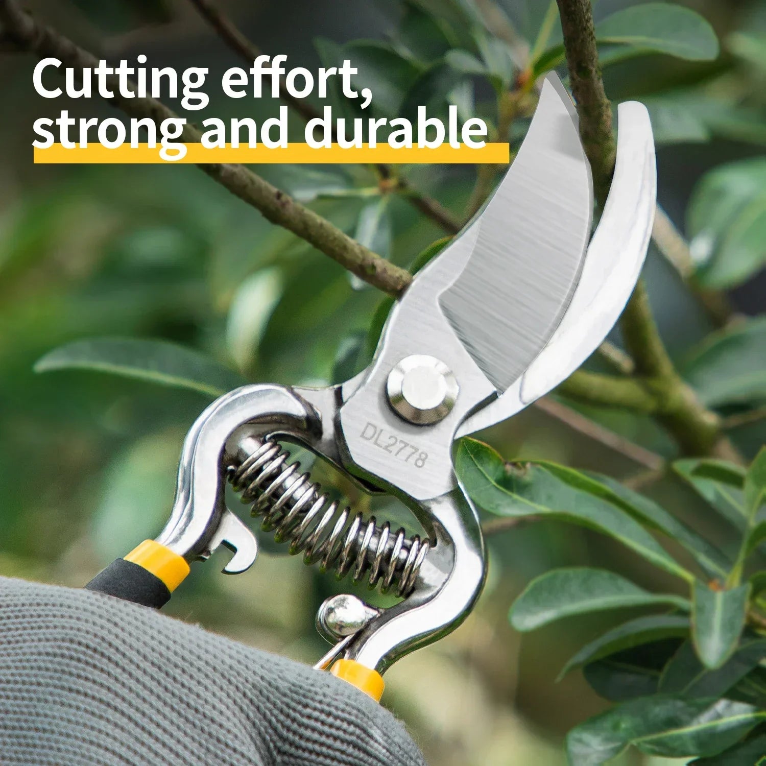 PRUNEXA Gartenschere | Präzisionsschnitt | Ergonomischer Griff | Carbonstahl Klinge