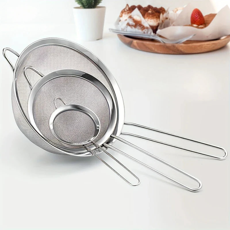ProSift MeshLine | Edelstahl Sieb-Set | Feines Mesh-Gewebe | Rostfrei & Langlebig