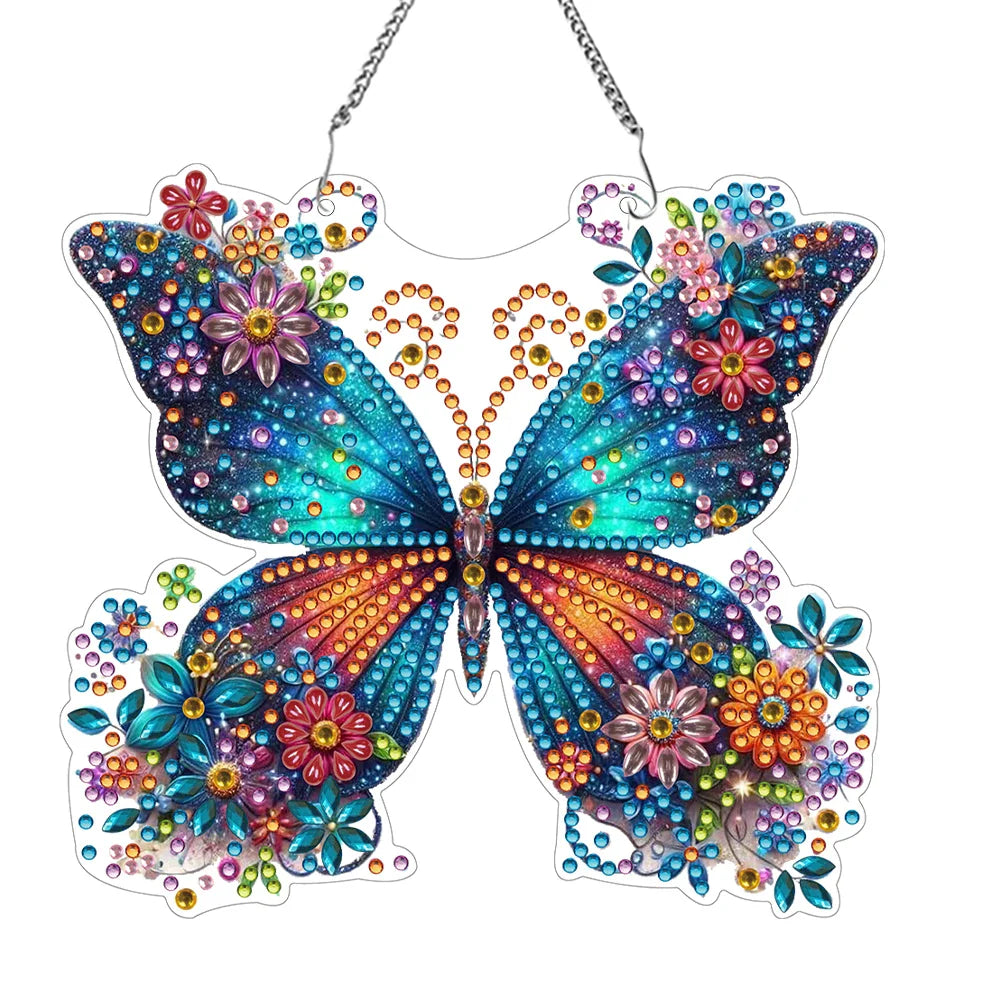 GlitterWings | Schmetterlingsanhänger 5D Diamantmalerei | Funkenzauber für dein Zuhause
