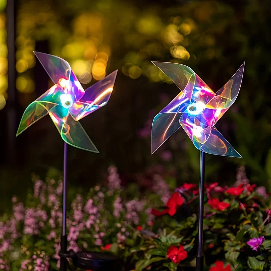 SolarWindzauber | LED Windmühlen-Lampe | Garten & Balkon | Automatisch & Dekorativ