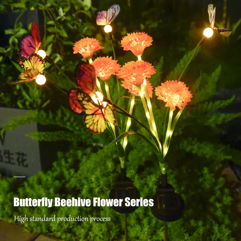 LumiFlora | Solar-Gartenleuchten im 6-Kopf-Design | Automatischer Dämmerungssensor & wetterfest | Stimmungsvolle Beleuchtung für Garten & Terrasse