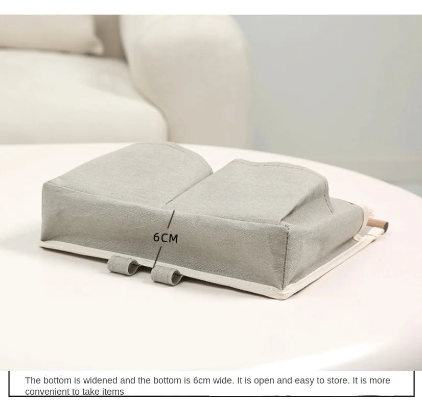 SmartTidy Wand-Organizer | 3 Fächer aus Baumwoll-Leinen | Wasserabweisend & Ohne Bohren