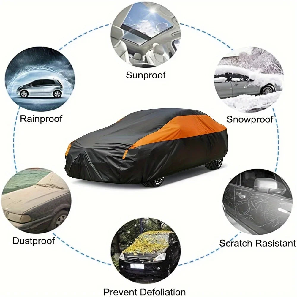 Autava SkyShield | Autoabdeckung Ganzjahres-Vollgarage | Atmungsaktiv & Wasserdicht | Für SUV & Limousine