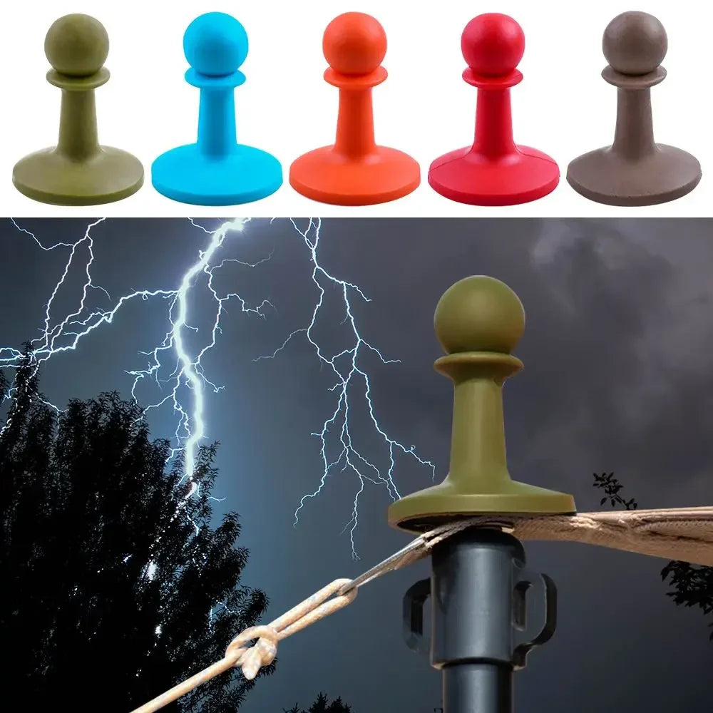 SafeTrek StormShield | Blitzschutz Kappen | Antistatisch & Wetterfest | Zelt- & Markisenstangen