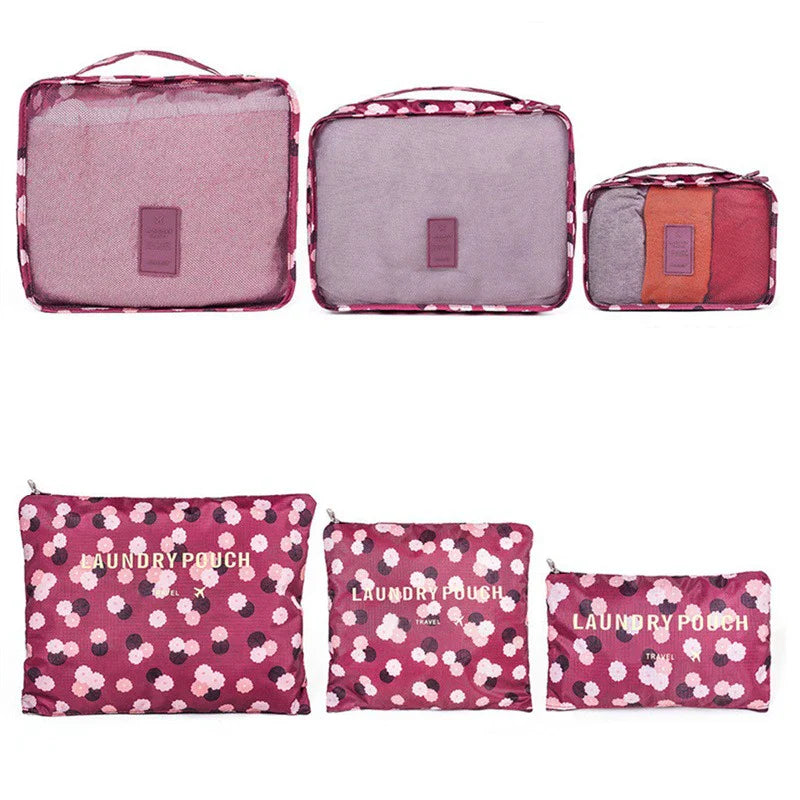 LuggagePro Reise-Organizer-Set | 6-teilig | Kompakt & Strapazierfähig | In 4 Farben