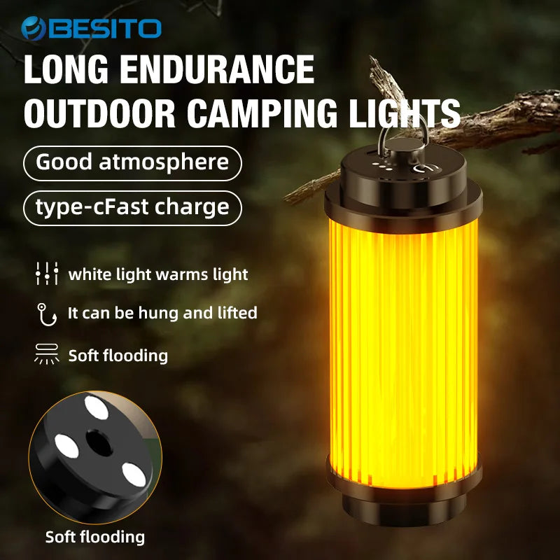 CampBeam | 38-LED Campinglampe | Wiederaufladbar | 3-in-1 Funktion | Kompakt & Wetterfest