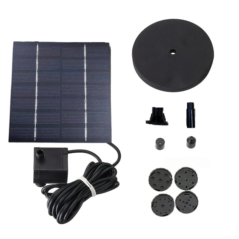 AquaFlow Solar Springbrunnenpumpe | 6 Düsen | Solarbetrieben für Teiche & Gärten