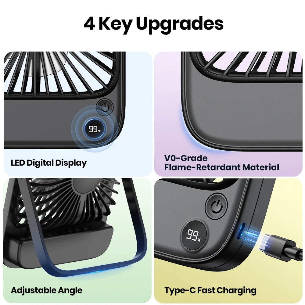 FrescoMini 3-in-1 Ventilator | Akku & Powerbank | USB | Leise & Tragbar