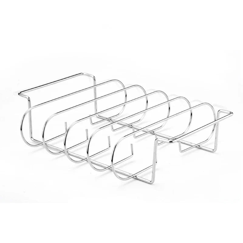 BBQPro Rippchenhalter | Antihaftbeschichtet | Platzsparend | Für Gasgrill & Smoker