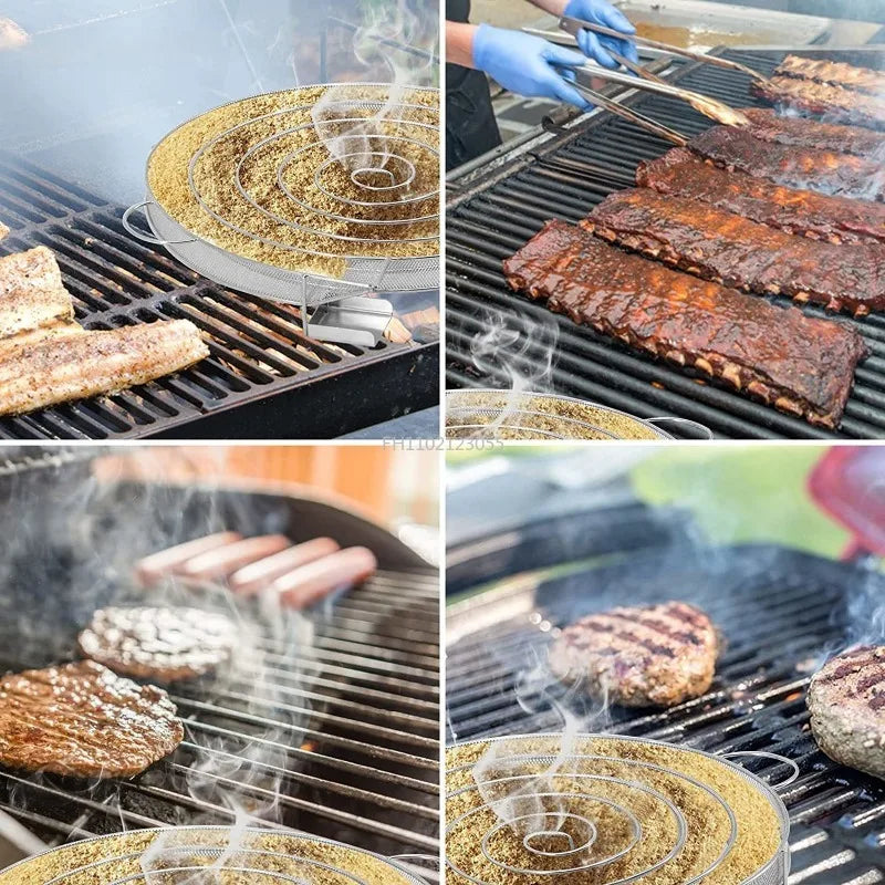 Räuchinox Kaltrauchgenerator | Edelstahl & Langlebig | Bis zu 10h Rauch | Für Grill & Smoker