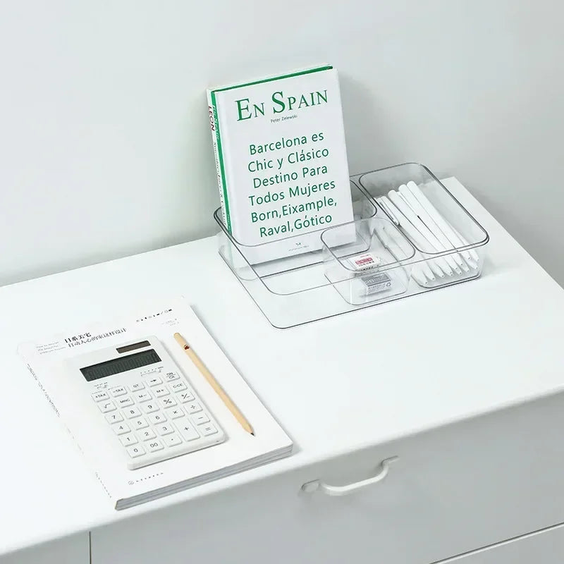 ClearBox | Stapelbare Aufbewahrungsbox | Transparente Kunststoffbox für Schmuck, Make-up & Bürobedarf
