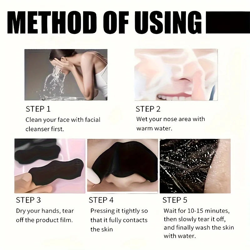 ClearPure Nose Strips | Mitesser-Pflaster Für Gesicht & Nase | Porentiefe Reinigung & Glättung | 10/50/100 Stück