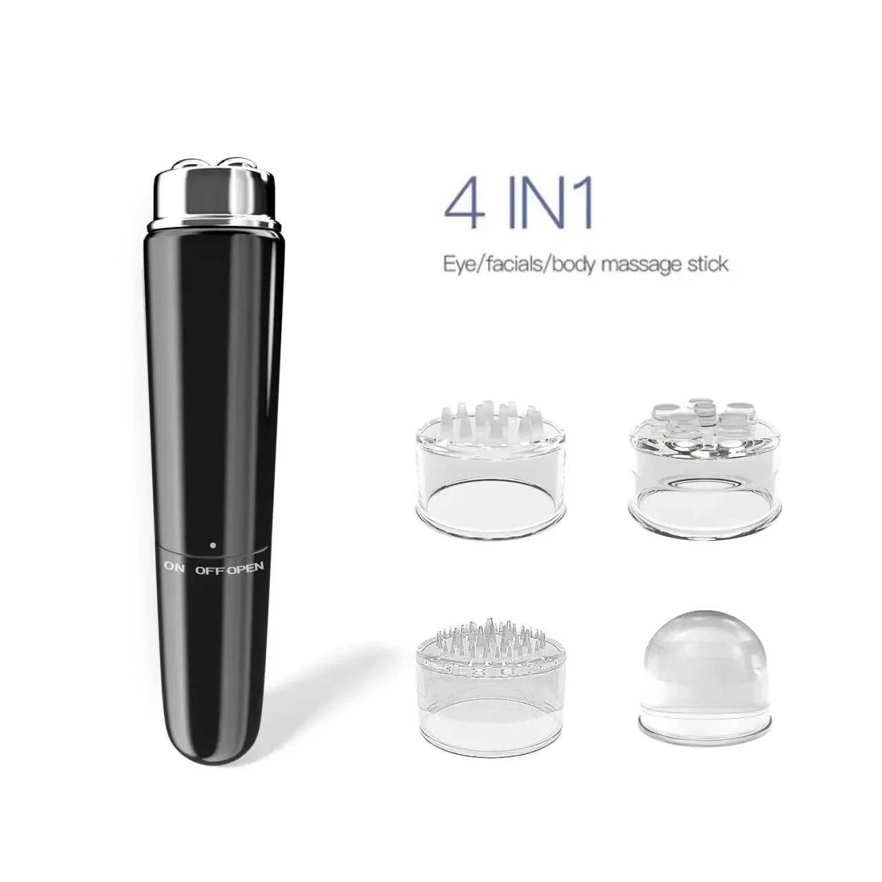 GlowPulse | Elektrischer Gesichtsmassager | 4-in-1 Funktion | Gegen Augenringe & Schwellungen