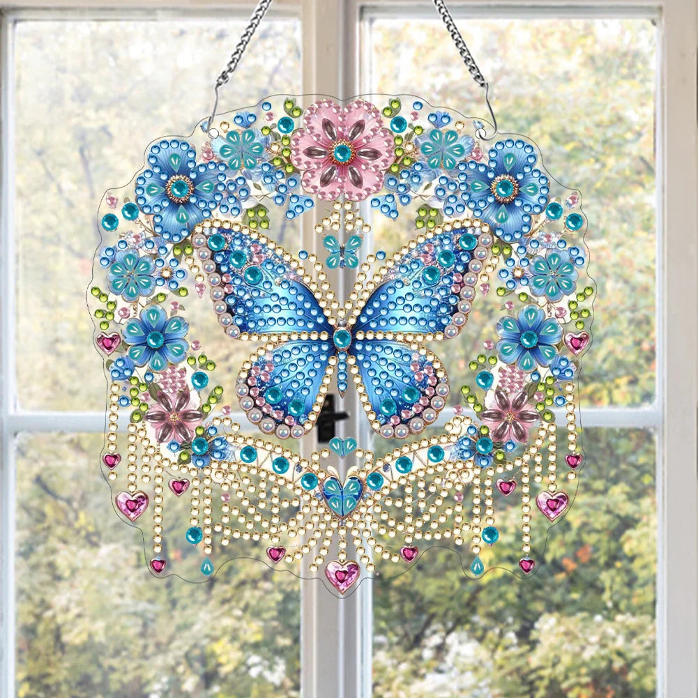 GlitterWings | Schmetterlingsanhänger 5D Diamantmalerei | Funkenzauber für dein Zuhause