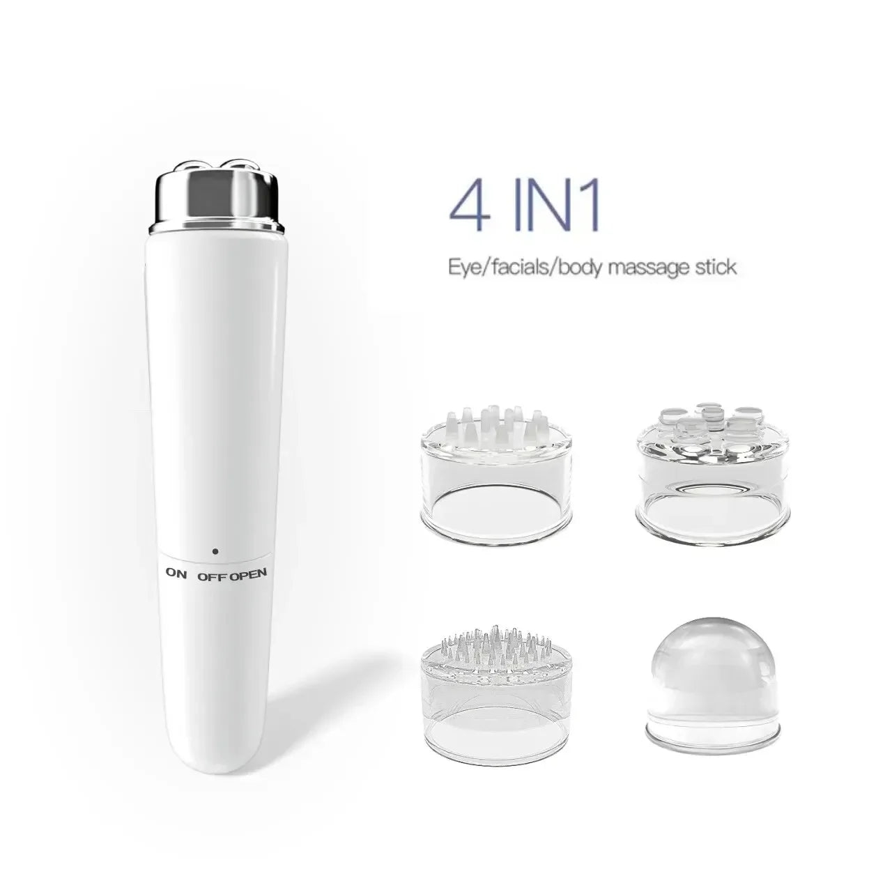 GlowPulse | Elektrischer Gesichtsmassager | 4-in-1 Funktion | Gegen Augenringe & Schwellungen
