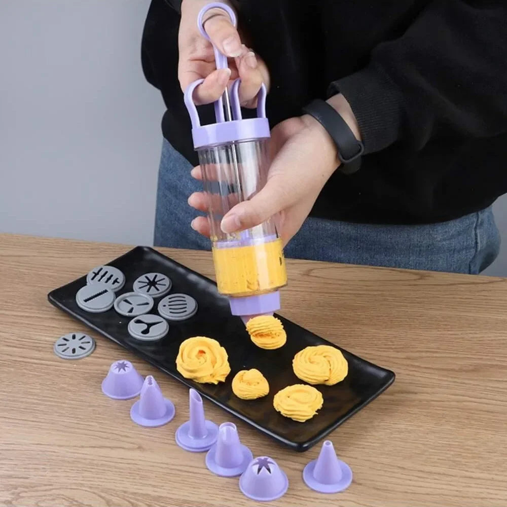 BakeMaster DelightPress | Keks- und Spritzbeutel Set | Ergonomisch | Lebensmittelecht