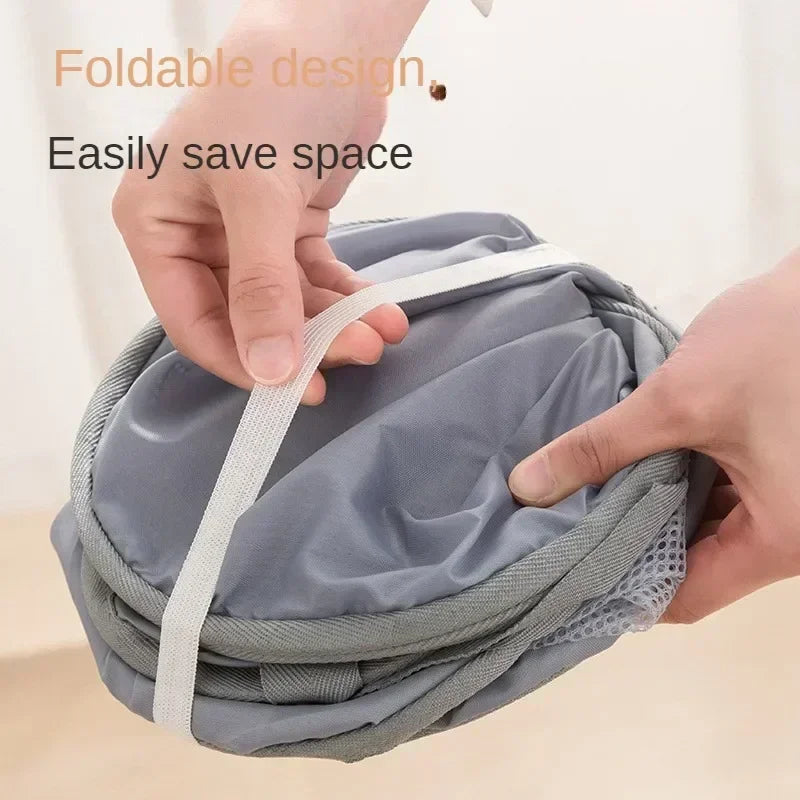 Foldixa Wäschekorb | Pop-Up Design & Faltbar | Mit Seitentasche | Single oder Double Variante
