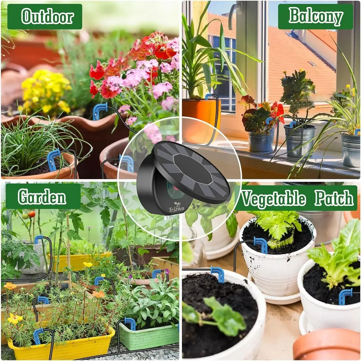 AquaSolis | Solar-Tropfbewässerung | Automatisch & programmierbar | Für Garten, Balkon & Gewächshaus
