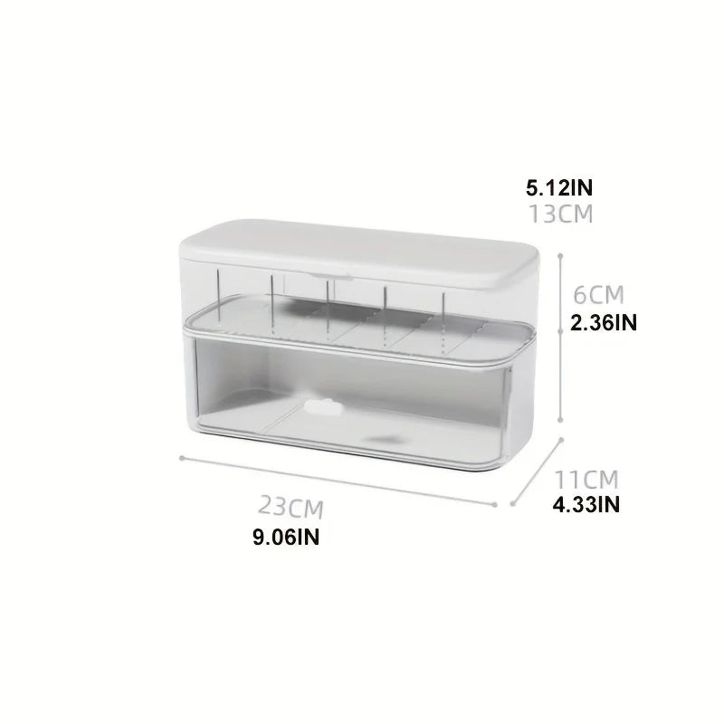 ClearBox Kabel Organizer | Kompakt & Transparent | Für Ladekabel & Zubehör | Ohne Strom
