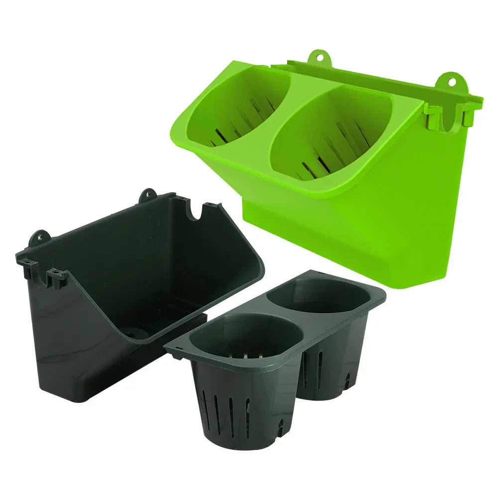 FloraNest DuoPlanter | Hängende Blumentöpfe mit Selbstbewässerung | 2er-Set | Ideal für Balkon, Terrasse & Innenräume