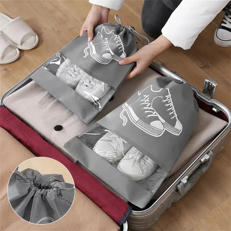 ShoePort Schuhaufbewahrung | Wasserabweisend & Tragbar | Für Reise & Zuhause | Vliesstoff + PVC