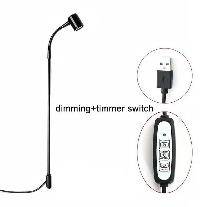 Plantura LED Pflanzenlampe | Höhenverstellbar & Flexarm | USB-Betrieben | Kaltweißes Licht