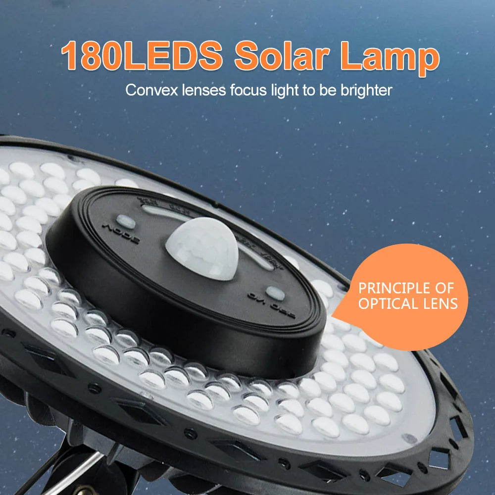 SoluxBeam Solar LED Lampe | 1200 Lumen | 228 LEDs | Bewegungsmelder & Fernbedienung | IP65