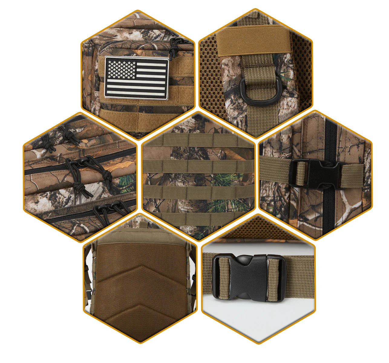 AdventurePro 45L Rucksack | Robustes Design | Molle-System | Komfortables Tragesystem