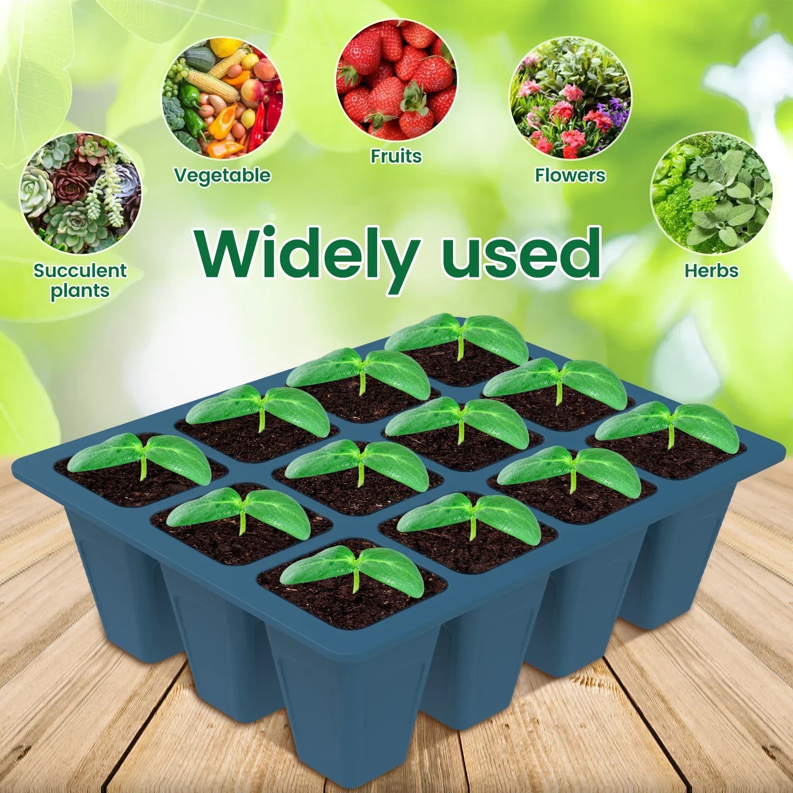 RootFlex Anzuchtplatte | 100 % Silikon | Wiederverwendbar & Wetterfest | Für Kräuter, Gemüse & Blumen