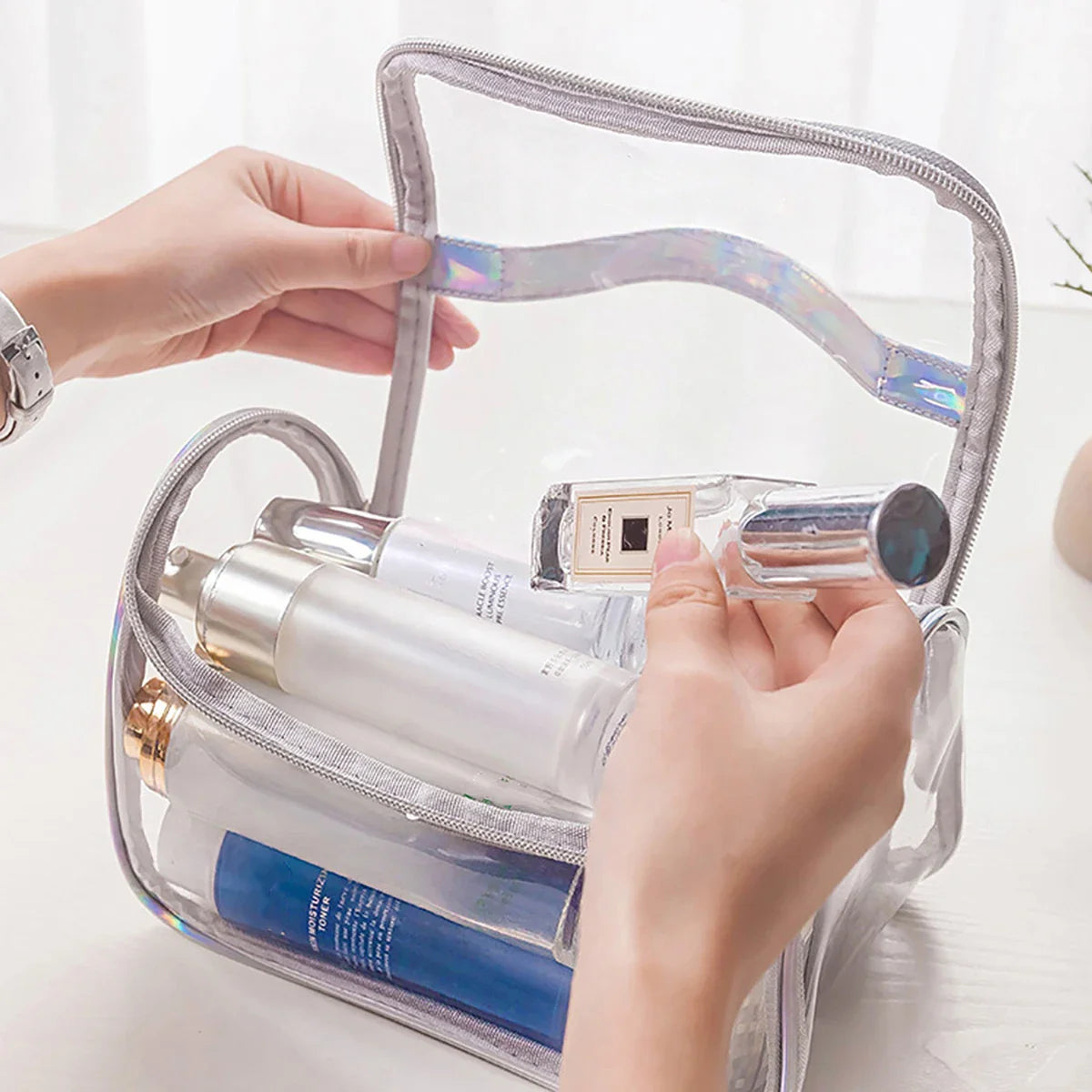 ClearPack Kosmetiktasche | Transparent & Wasserdicht | Praktisch für Reisen