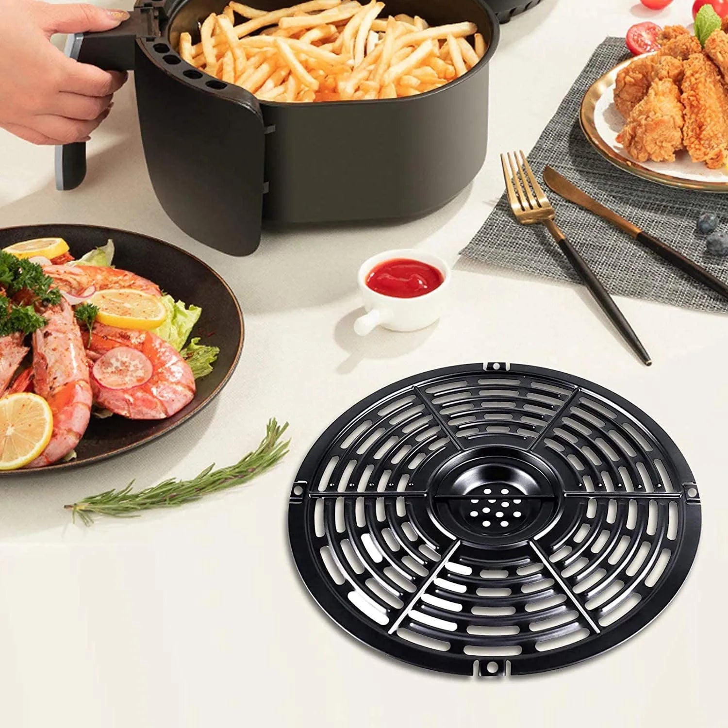 AirGrillPro | Ersatz Grillpfanne | Antihaft & Spülmaschinenfest | Für Airfryer Modelle