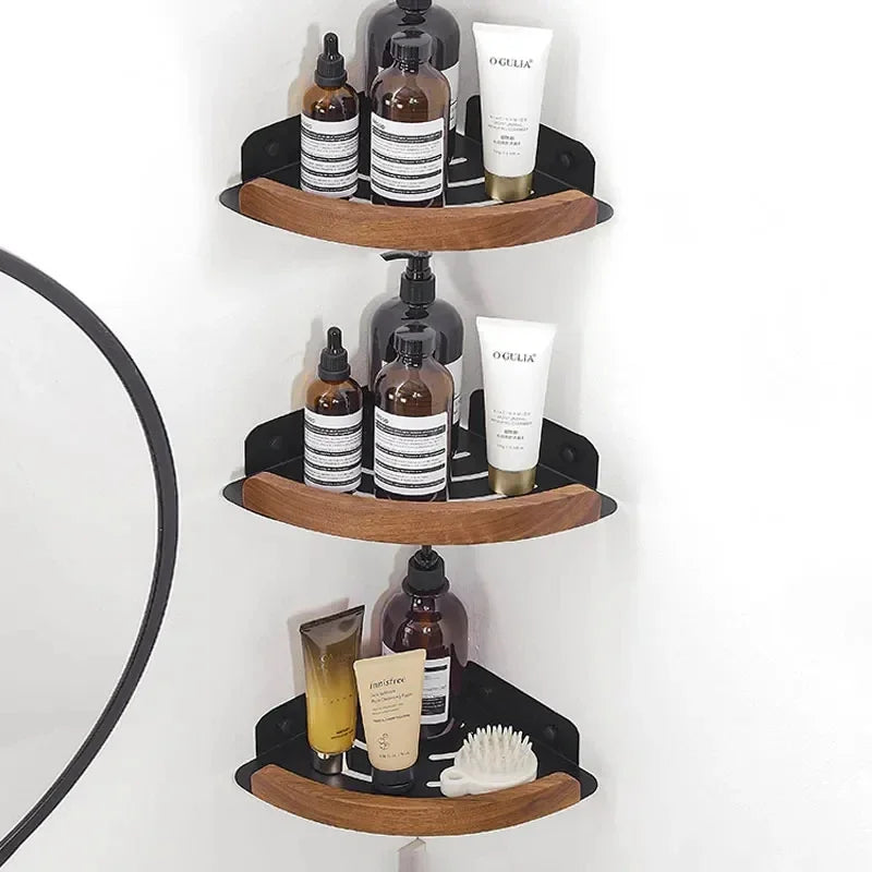 Woodara BathShelf | Badregal aus Holz | Rustikal & Feuchtigkeitsresistent | Wandmontage