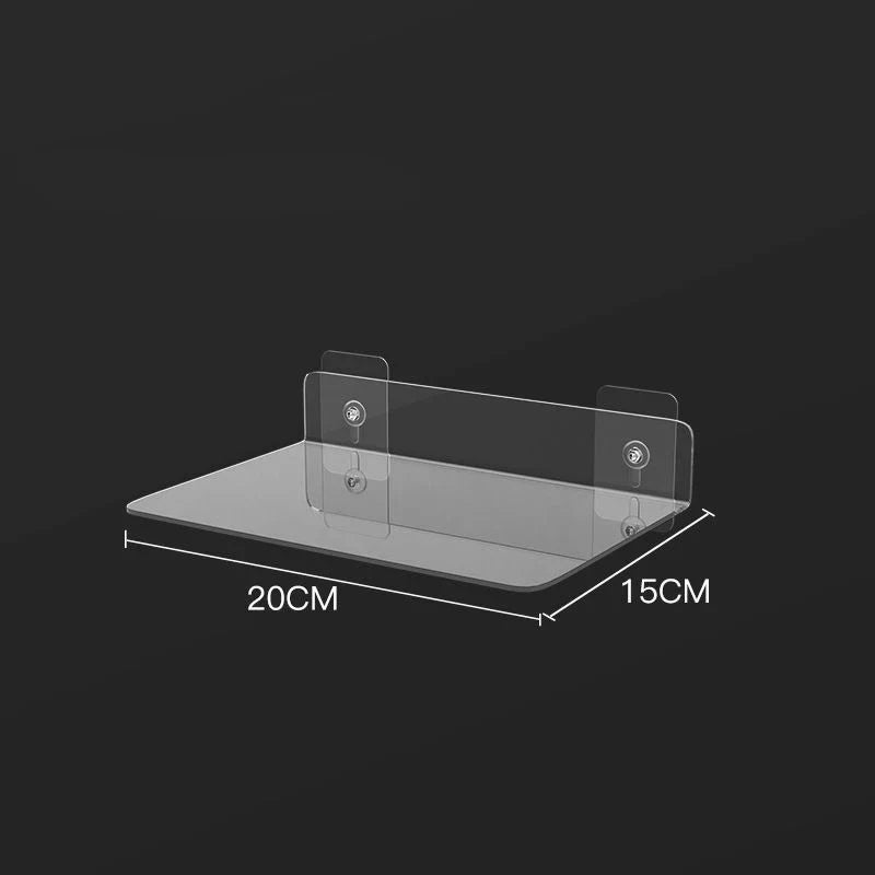 LumiShelf | Transparentes Acryl-Wandregal | Minimalistisches Design & Hohe Tragkraft | Für Bad, Küche & Wohnzimmer