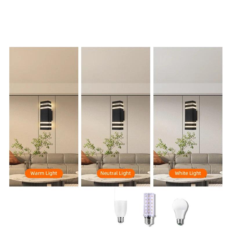 Lumivor Außenwandleuchte | Up-&-Down Licht | E27 Fassung | IP65 Wetterfest | 25×10×8 cm