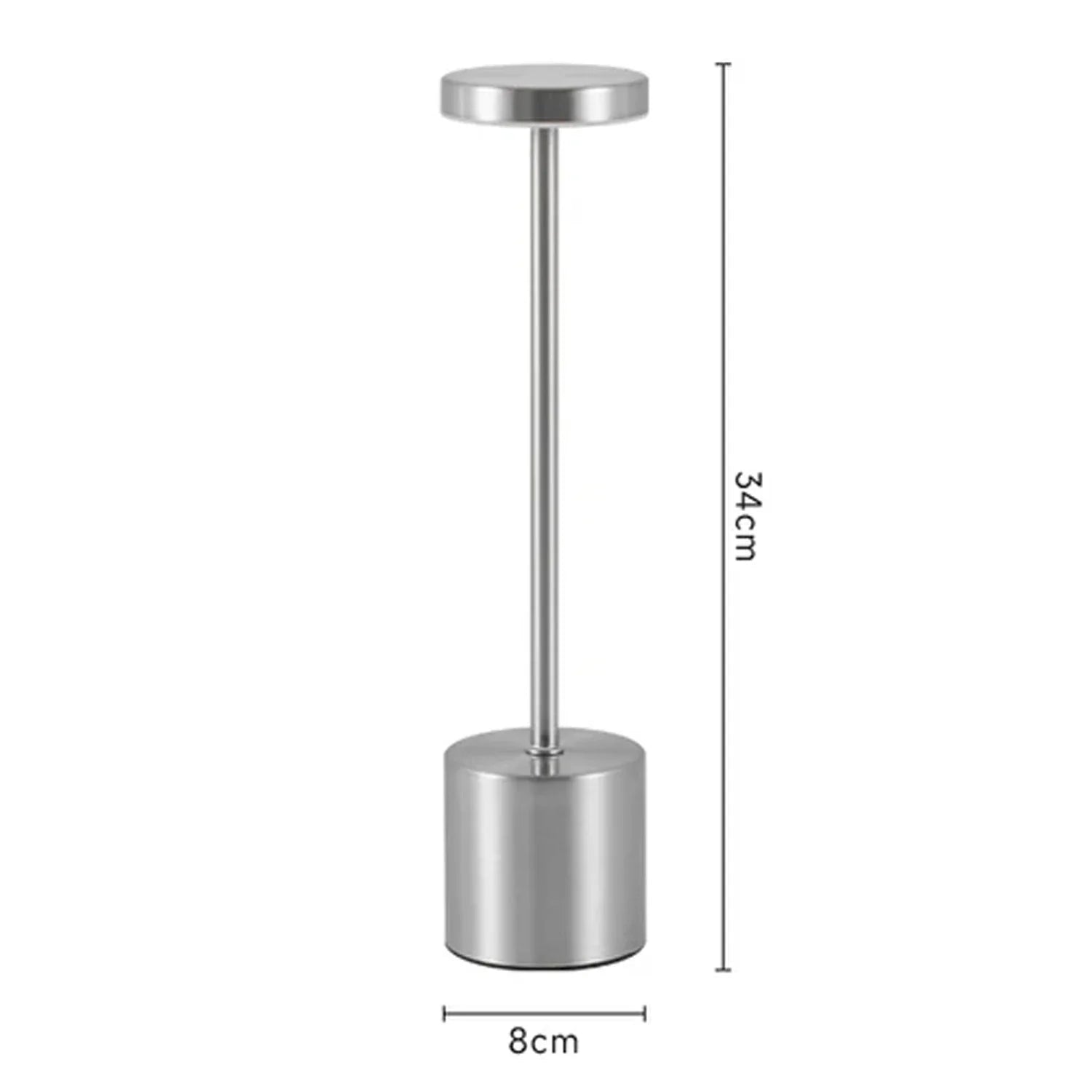 Valoria Touch Tischlampe | Kabellos & Dimmbar | Warmweiß LED | Aluminiumgehäuse