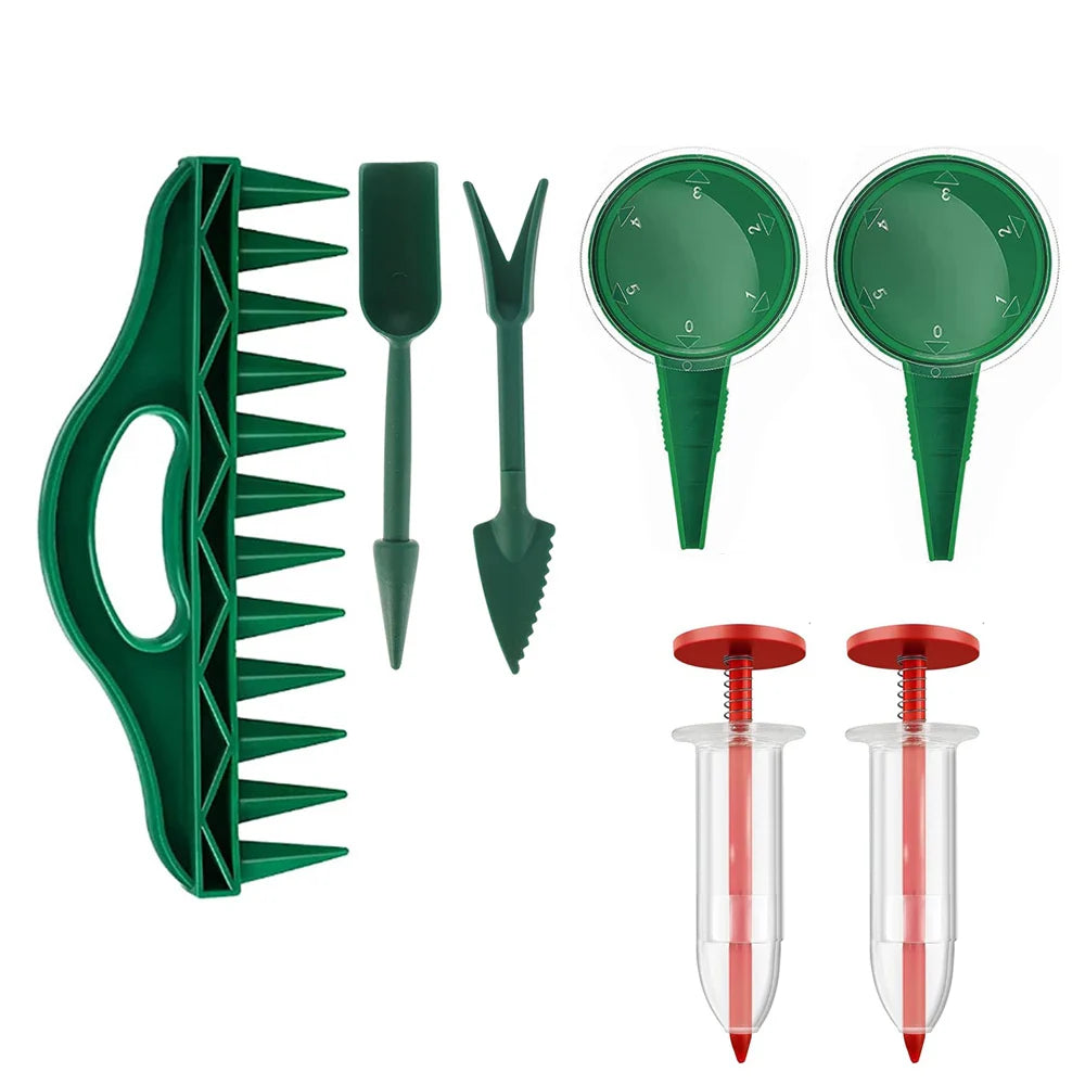 PlantMaster Saathelfer Set | Präzises Säen | 12-Loch Schablone | Robust & Wasserdicht