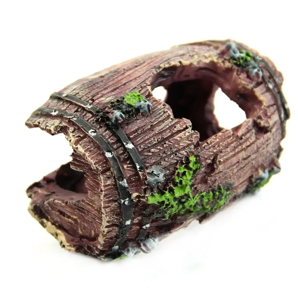 Aquavinto Aquarium Deko Fass | Naturgetreu & Ungiftig | Rückzugsort für Fische | 6x9cm Resin