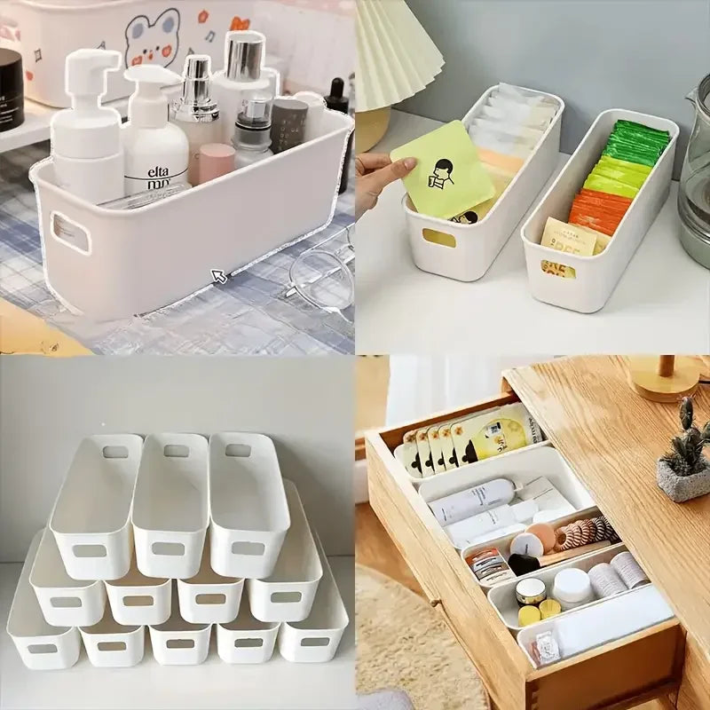 SpaceBoxx | Aufbewahrungsboxen-Set | Stapelbar & Multifunktional | 6-teilig für Büro, Bad & Schrank