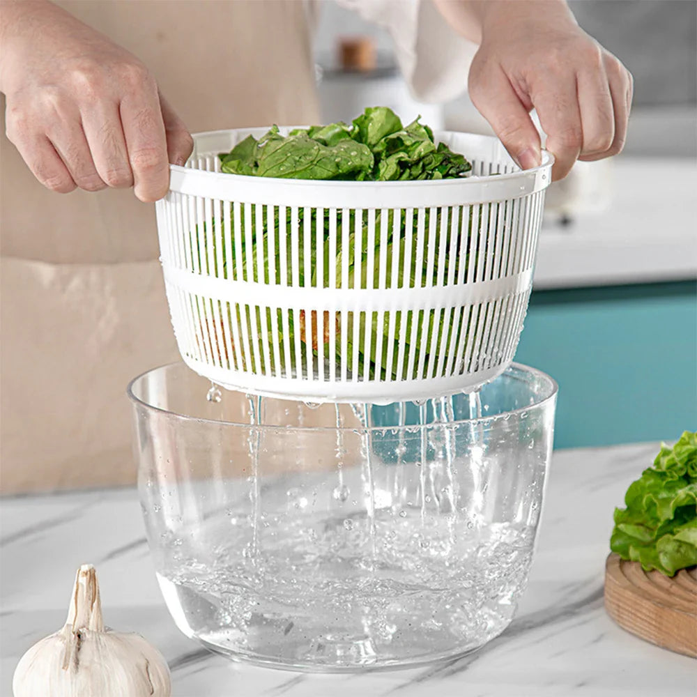 FreshSpin | 3L Salatschleuder | Einhandbedienung | Multifunktional