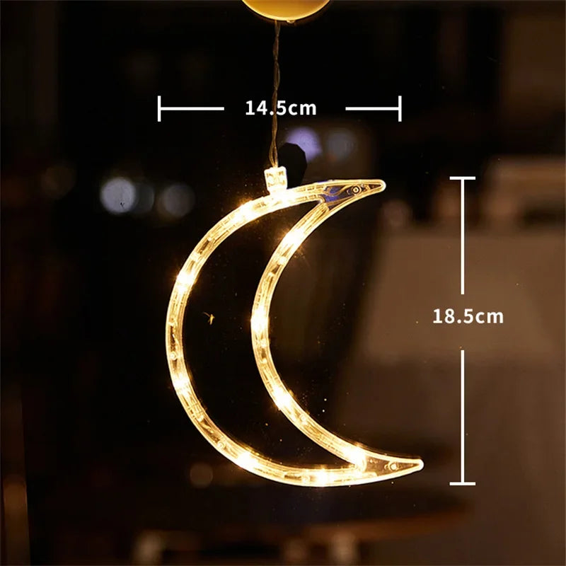 LED Fensterlicht GlowSnow | Weihnachts-Saugnapflampe | Weihnachtsmann- & Schneeflocken-Design | Batteriebetrieben | Warmweiß