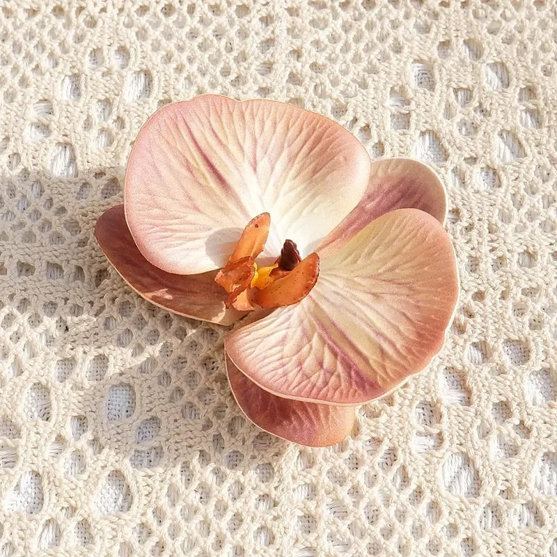 Blossara SilkBloom | Deko-Orchidee Einzelstück | Weiche Blüten in 3D-Optik | Für DIY & Hochzeit | Kein Gießen nötig