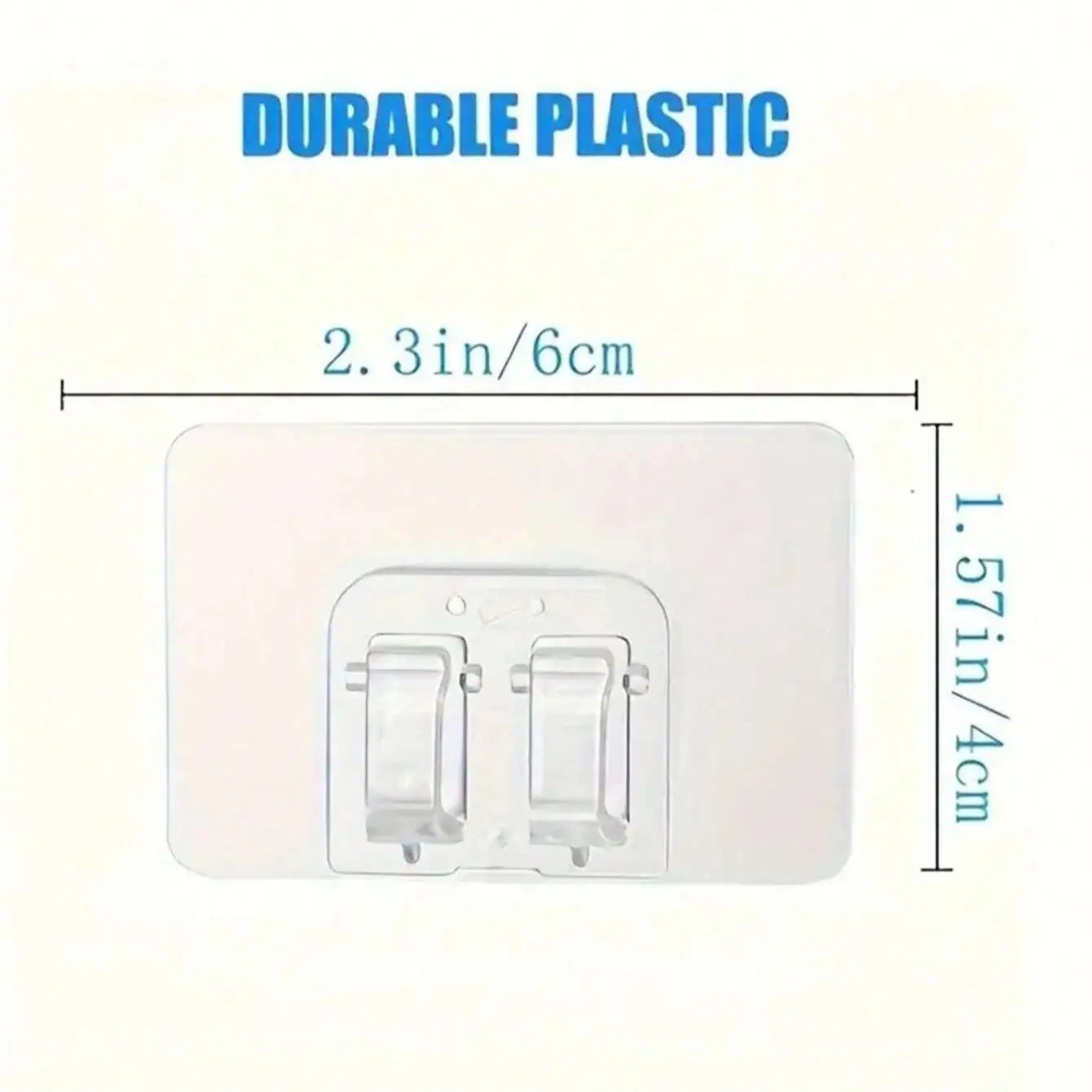 StickHold Clear Hooks | Selbstklebend & Transparent | Für Kabel, Lichterketten & Deko