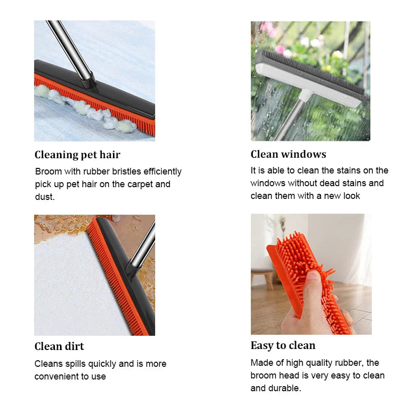 CleanSweep Pro | 3-in-1 Reinigungsbesen | Flexibler Teleskopgriff | Silikonborsten
