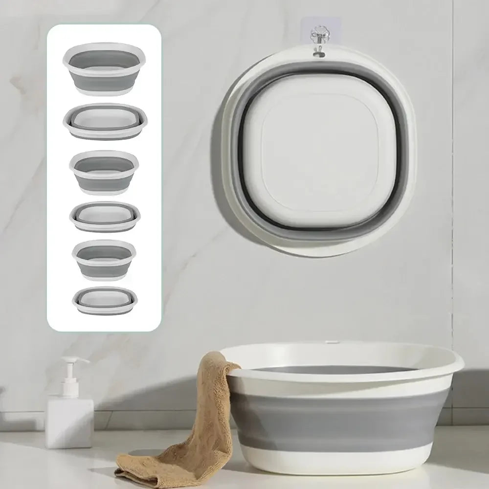 FlexiWash | Faltbare Waschschüssel aus Kunststoff | Kompakt & Tragbar | Für Bad, Küche & Outdoor | 38 cm Durchmesser