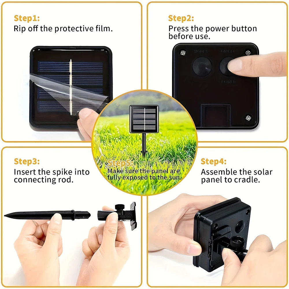 LumaTwist | Solar LED Lichterkette | Automatisches Ein- und Ausschalten | Wetterfest für Garten & Terrasse