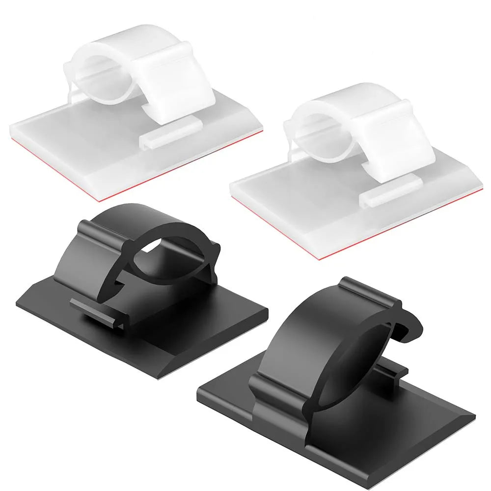 CableTidy | Kabelorganizer-Set | Selbstklebend & Flexibel | 30/90 Teile